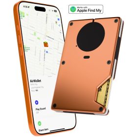   Air Wallet okos kártyatartó – Narancssárga, beépített Apple Find My lokátorral