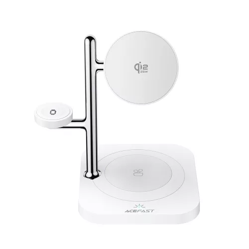E39 Qi2.2 32,5W 4 az 1-ben vezeték nélküli töltőállomás állítható éjszakai fénnyel - iPhone, Airpods és Apple Watch készülékekhez