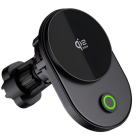   K6 Qi2.2 25W vezeték nélküli MagSafe kompatibilis autós gyorstöltő beépített hűtőventilátorral
