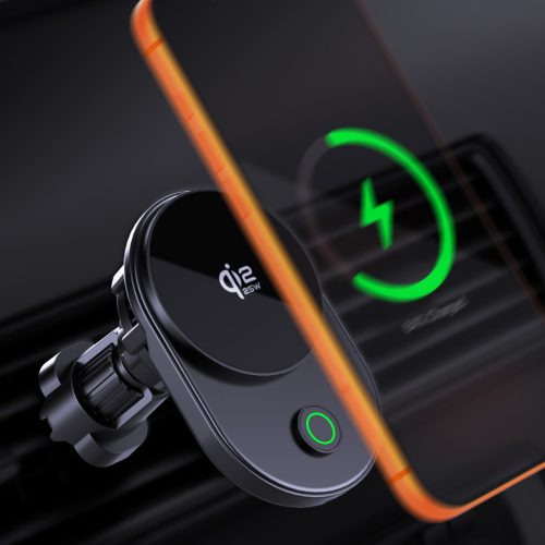 K6 Qi2.2 25W vezeték nélküli MagSafe kompatibilis autós gyorstöltő beépített hűtőventilátorral