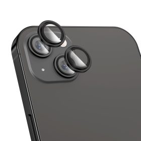   Fekete kameravédő lencse applikátorral - iPhone 15 / iPhone 15 Plus