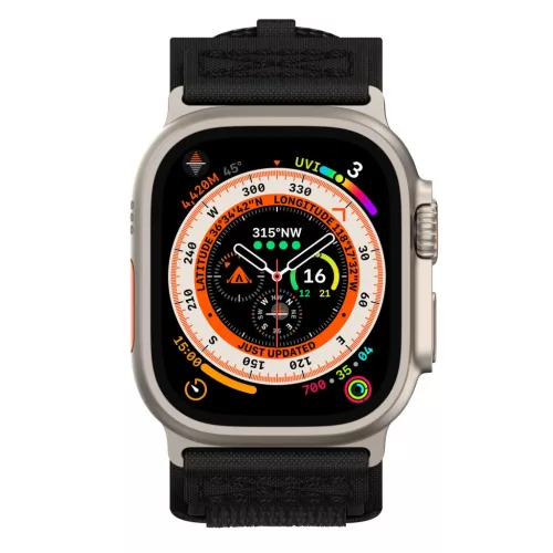 Apple Watch fekete tactical szövet szíj