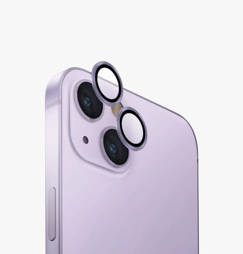 Lila kameravédő lencse applikátorral - iPhone 14 / iPhone 14 Plus