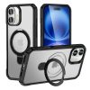 MagnoFold fekete/áttetsző MagSafe kompatibilis iPhone 16 védőtok kihajtható gyűrűvel