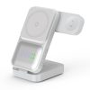 S1 MagTime töltőállomás iPhone, Apple Watch és Airpods készülékekhez, óra funkcióval, fehér