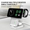 S1 MagTime töltőállomás iPhone, Apple Watch és Airpods készülékekhez, óra funkcióval, fehér