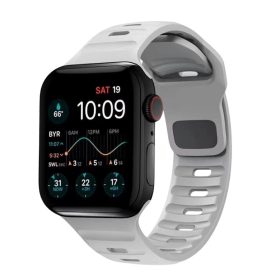 Apple Watch világos szürke szilikon sportpánt