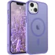 Frosted lila iPhone 14 Plus MagSafe tok