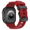 SteelActive Sport piros Apple Watch szilikon szíj fekete csattal