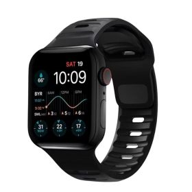 Apple Watch fekete szilikon sportpánt