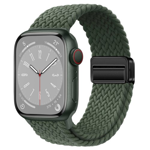 Apple Watch sötétzöld fonott szíj