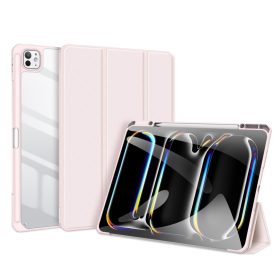   Toby Series rózsaszín tok iPad Pro 13" (2024/2025) készülékhez – Apple Pencil tartóval, Auto Sleep/Wake funkcióval