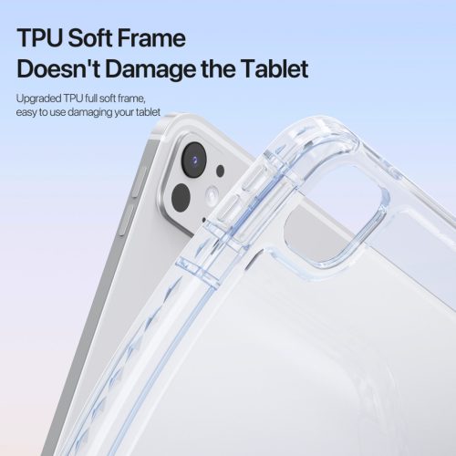 Unid Series fekete tok iPad Air 13" (2024/2025/2026), iPad Pro 12,9" (2018/2020/2021/2022) készülékhez – Apple Pencil tartóval, Auto Sleep/Wake funkcióval