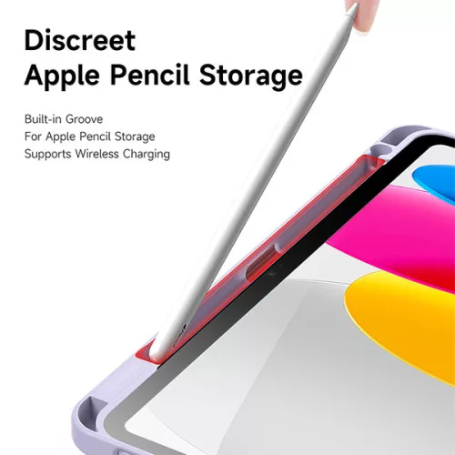 Magi Series rózsaszín tok iPad 7/8/9 10,2" készülékhez – Apple Pencil tartóval, Auto Sleep/Wake funkcióval