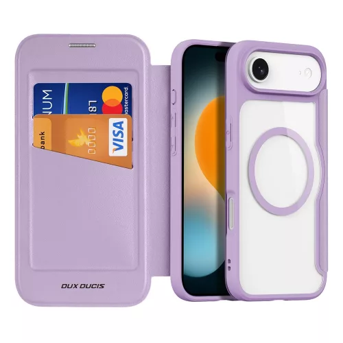 Lila iPhone 17 Air Folio MagSafe védőtok