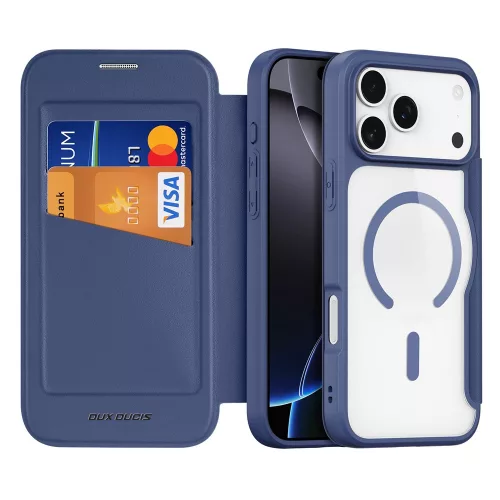 Sötétkék iPhone 17 Pro Max Folio MagSafe védőtok