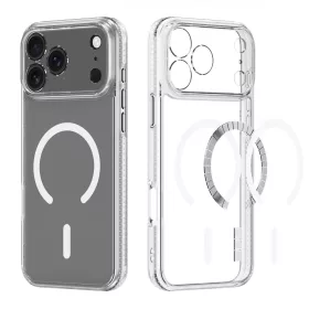   Átlátszó iPhone 17 Pro Max MagSafe védőtok kamera sziget védelemmel
