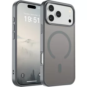 Frosted szürke iPhone 17 Pro Max MagSafe tok