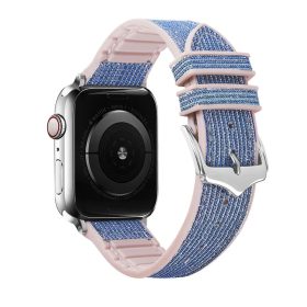 Apple Watch kék csillogós szilikon szíj