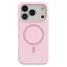   Rózsaszín MagSafe kompatibilis iPhone 17 Pro Max szilikon tok