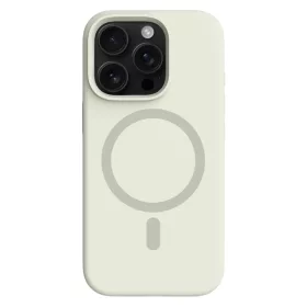 Antik fehér MagSafe kompatibilis iPhone 16 Pro szilikon tok