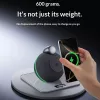 X16 Qi2.2 25W mágneses töltőállomás iPhone-hoz, AirPodshoz és Apple Watchhoz Bluetooth hangszóróval és hangulatfénnyel – fekete