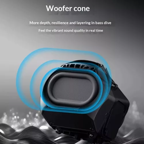 X16 Qi2.2 25W mágneses töltőállomás iPhone-hoz, AirPodshoz és Apple Watchhoz Bluetooth hangszóróval és hangulatfénnyel – fekete