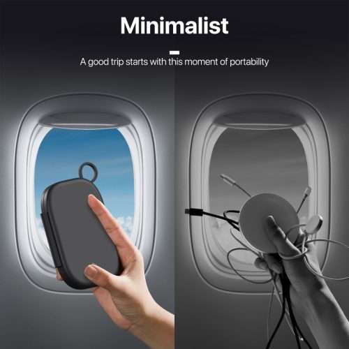 T5 töltőállomás iPhone, Apple Watch és Airpods készülékekhez LED világítással, fekete