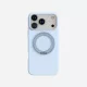 360 fokban forgatható, kitámasztható világoskék MagSafe kompatibilis iPhone 17 Pro Max szilikon tok