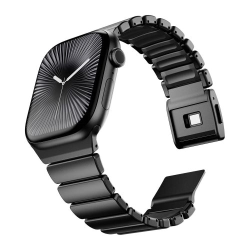 Magnetix fekete Apple Watch fémszíj (mágneses csattal)