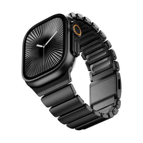Magnetix fekete Apple Watch fémszíj (mágneses csattal)