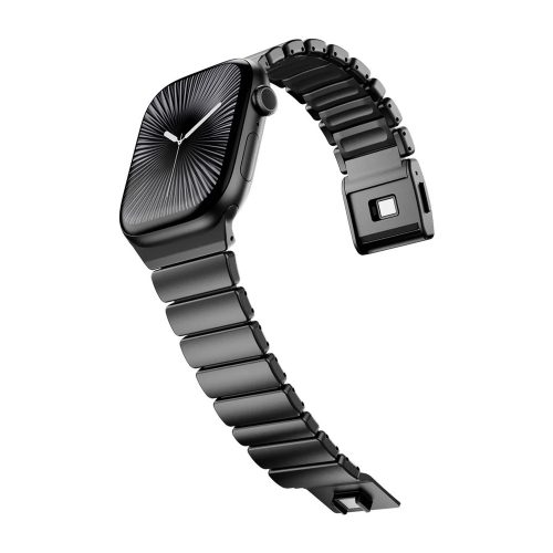 Magnetix fekete Apple Watch fémszíj (mágneses csattal)