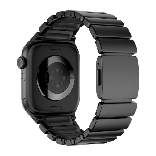 Magnetix fekete Apple Watch fémszíj (mágneses csattal)