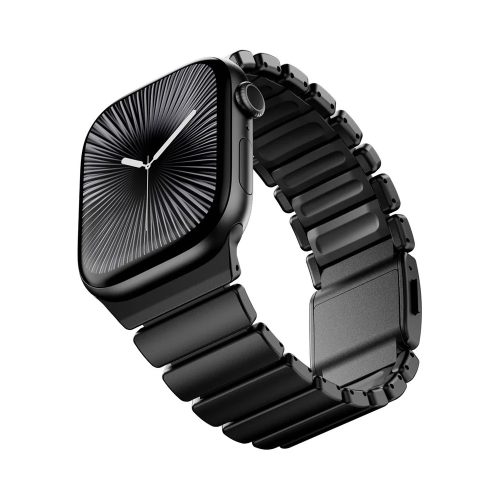 Magnetix fekete Apple Watch fémszíj (mágneses csattal)