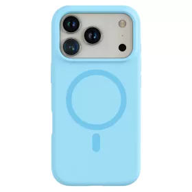 Kék MagSafe kompatibilis iPhone 17 Pro Max szilikon tok