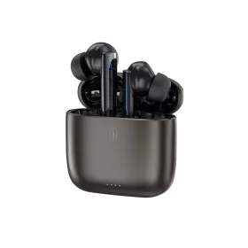   WiWU T35 Hybrid ANC Bluetooth fülhallgató, prémium fém töltőtokkal és 6 mikrofonos zajszűréssel - fekete