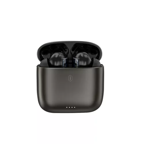 WiWU T35 Hybrid ANC Bluetooth fülhallgató, prémium fém töltőtokkal és 6 mikrofonos zajszűréssel - fekete