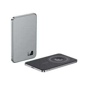   F20s mágneses PowerBank 5000 mAh – iPhone, Apple Watch és AirPods készülékekhez, szürke