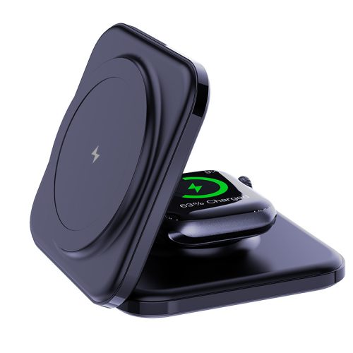 Z6 15W 2 az 1-ben vezeték nélküli töltőállomás, fekete