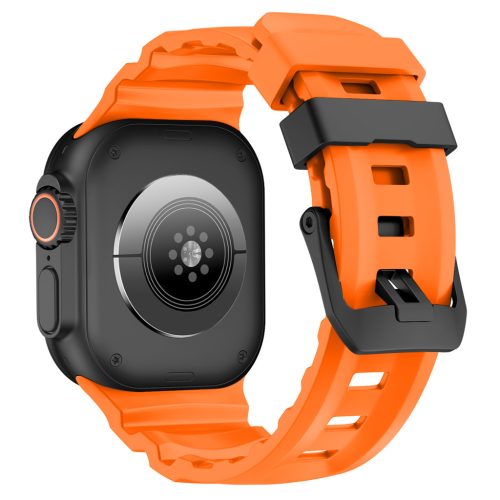 SteelActive Sport narancssárga Apple Watch szilikon szíj fekete csattal