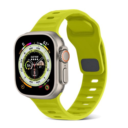 Apple Watch neonzöld szilikon sportpánt