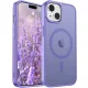Frosted lila iPhone 15 MagSafe tok