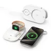 T5 töltőállomás iPhone, Apple Watch és Airpods készülékekhez LED világítással, fehér