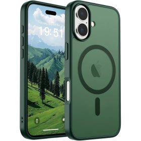 Frosted sötétzöld iPhone 17 MagSafe tok