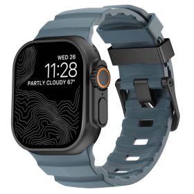   SteelActive Sport óceánkék Apple Watch szilikon szíj fekete csattal