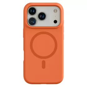   Narancssárga MagSafe kompatibilis iPhone 17 Pro Max szilikon tok
