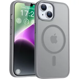 Frosted titánszürke iPhone 13/14 MagSafe tok