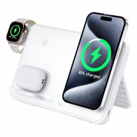   C30 30W 4 az 1-ben vezeték nélküli töltőállomás LED világítással, fehér