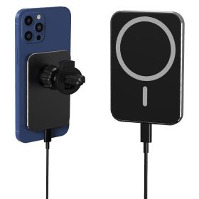   X16 mágneses autós vezeték nélküli töltő – 15W – szellőzőrácsra – fekete