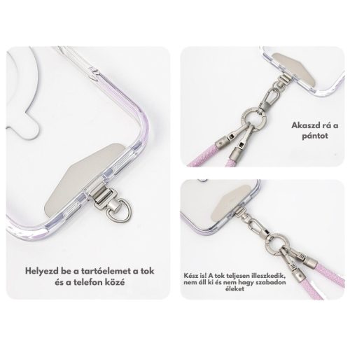 Sötétkék crossbody pánt iPhone-hoz – állítható, 160 cm